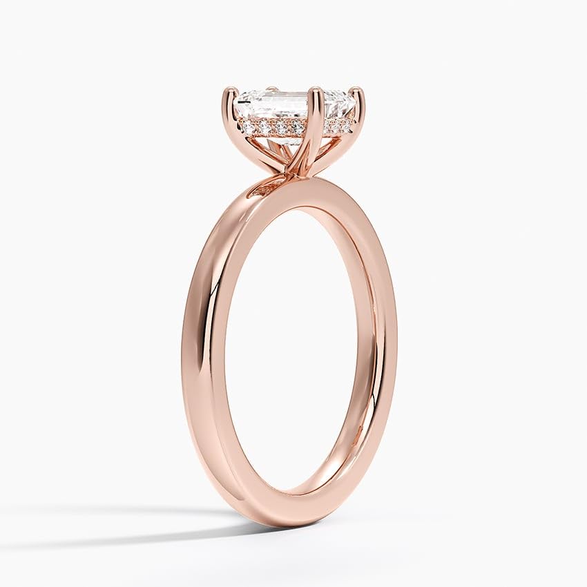 Solitaire 1 CT Emerald Cut Lab Grown Diamond Engagement Ring - view 5