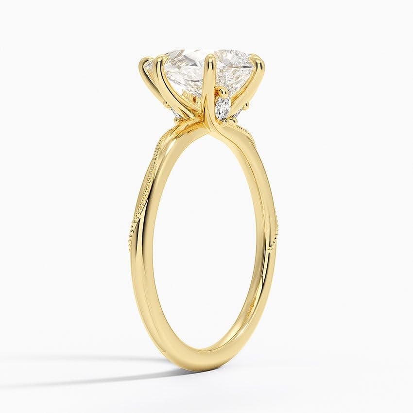 Solitaire 2 CT Pear Cut Lab Grown Diamond Engagement Ring - view 7