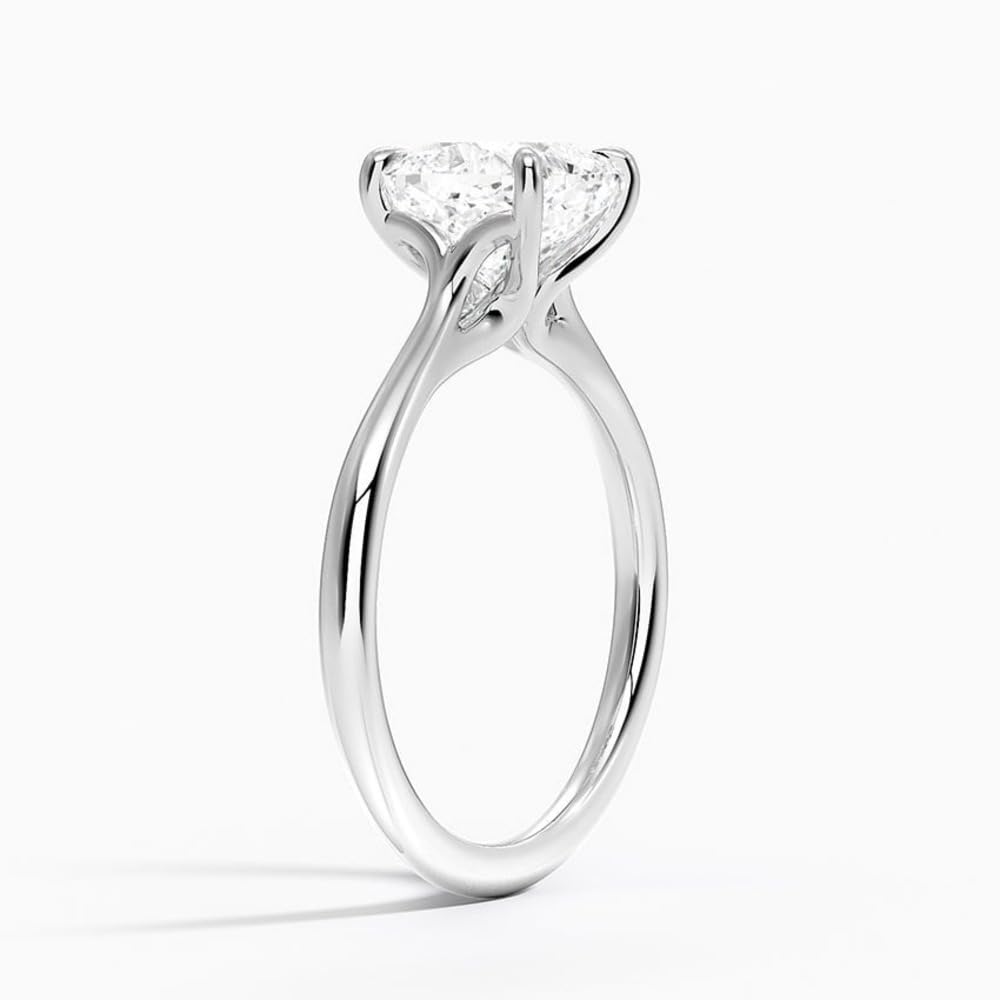 Solitaire 2 CT Cushion Cut Lab Grown Diamond Ring - view 2
