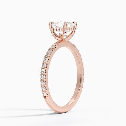 Hidden Halo 1 CT Asscher Cut Lab Grown Diamond Engagement Ring - view 5