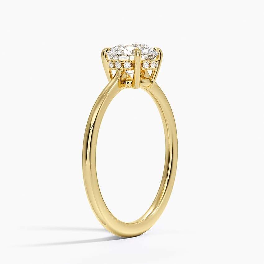 Solitaire 1 CT Round Cut Lab Grown Diamond Engagement Ring - view 7