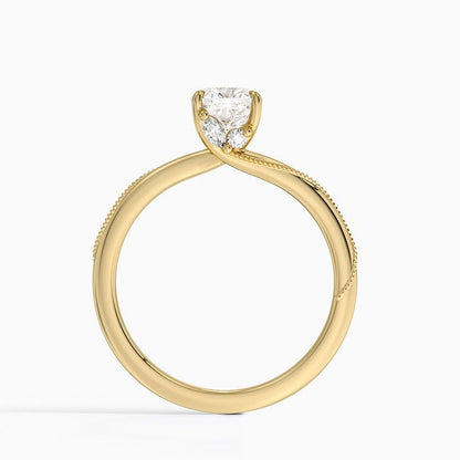 Solitaire 1 CT Cushion Cut Lab Grown Diamond Engagement Ring - view 2