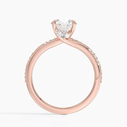 Solitaire 2 CT Oval Cut Lab Grown Diamond Engagement Ring - view 7