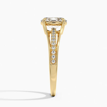 Pave 1 CT Oval Cut Lab Grown Diamond Engagement Ring - view 7