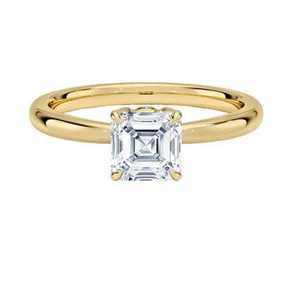 1 CT Asscher Cut Lab Grown Diamond Engagement Ring - view 6