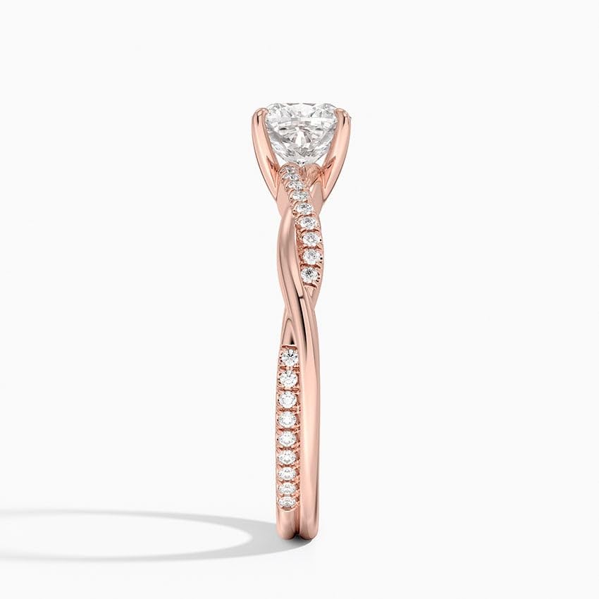 Twisted Vine 1 CT Cushion Cut Lab Grown Diamond Ring - view 3