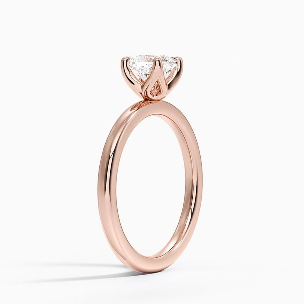 Solitaire 1 CT Cushion Cut Lab Grown Diamond Ring - view 7