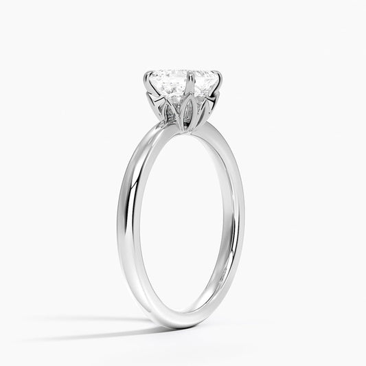 1 CT Asscher Cut Lab Grown Diamond Engagement Ring - view 2