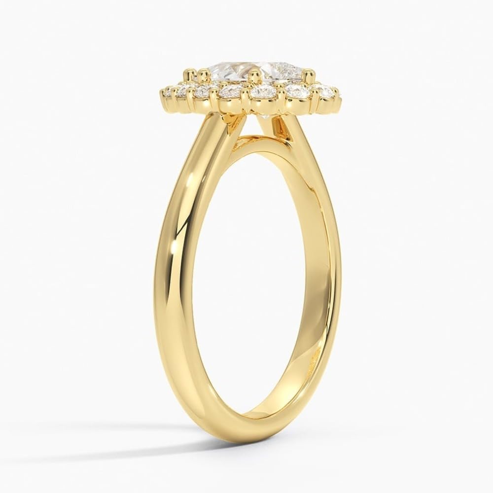 1 CT Pear Cut Lab Grown Diamond Engagement Ring - view 2