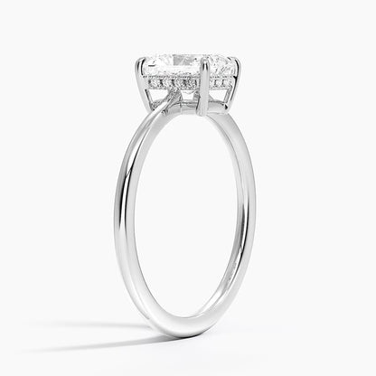 Hidden Halo 1 CT Radiant Cut Lab Grown Diamond Engagement Ring - view 2