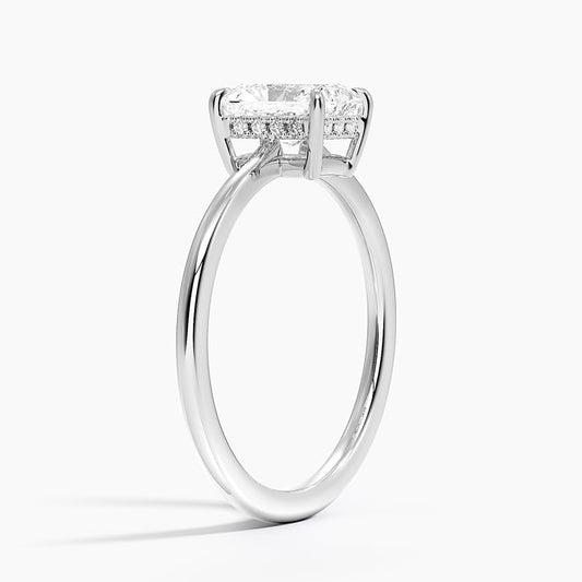 Hidden Halo 1 CT Radiant Cut Lab Grown Diamond Engagement Ring - view 2