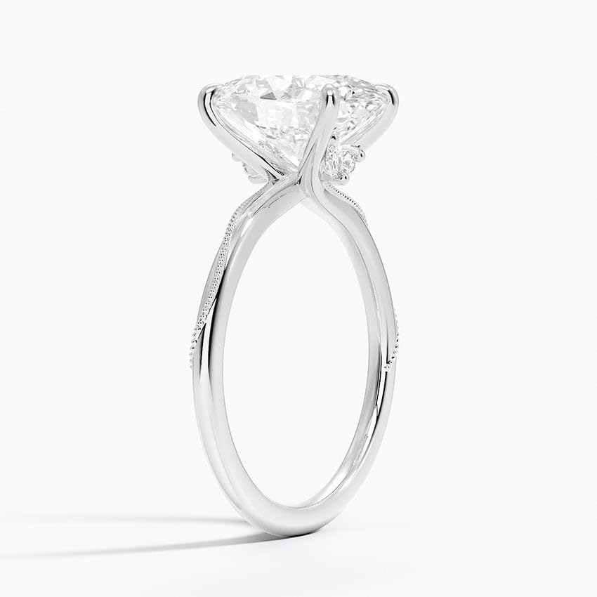 Solitaire 3 CT Oval Cut Lab Grown Diamond Engagement Ring - view 6