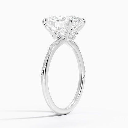 Solitaire 3 CT Oval Cut Lab Grown Diamond Engagement Ring - view 6