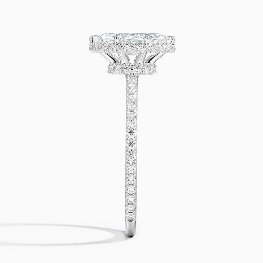 Hidden Halo 1 CT Marquise Cut Lab Grown Diamond Ring - view 3