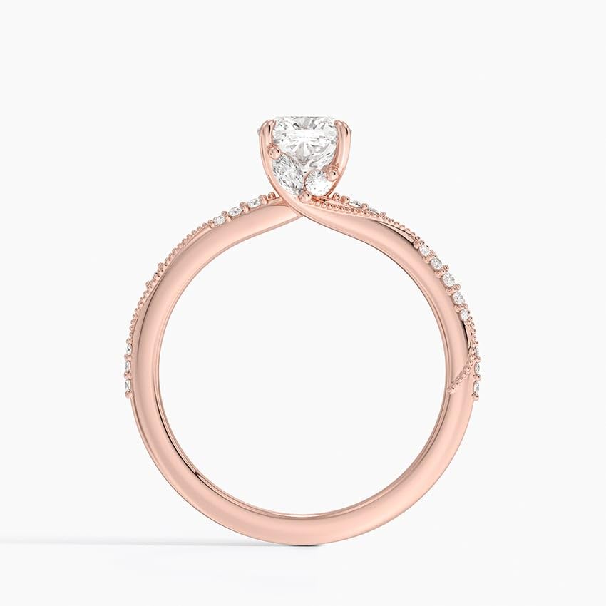 Solitaire 1 CT Cushion Cut Lab Grown Diamond Engagement Ring - view 5