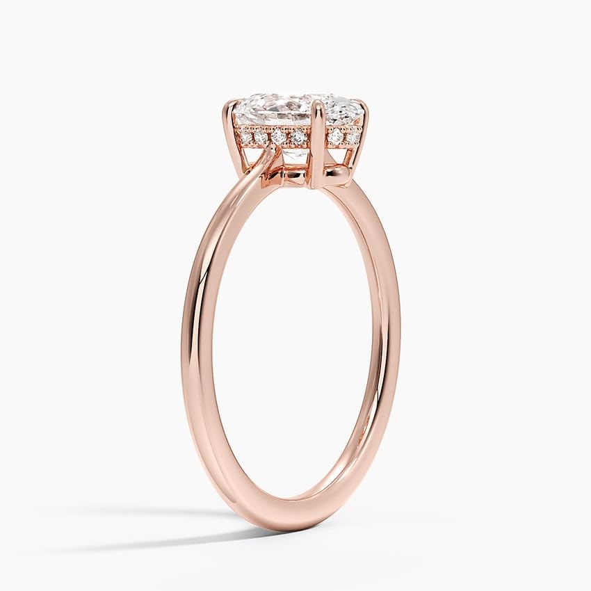 Solitaire 1 CT Oval Cut Lab Grown Diamond Engagement Ring - view 5