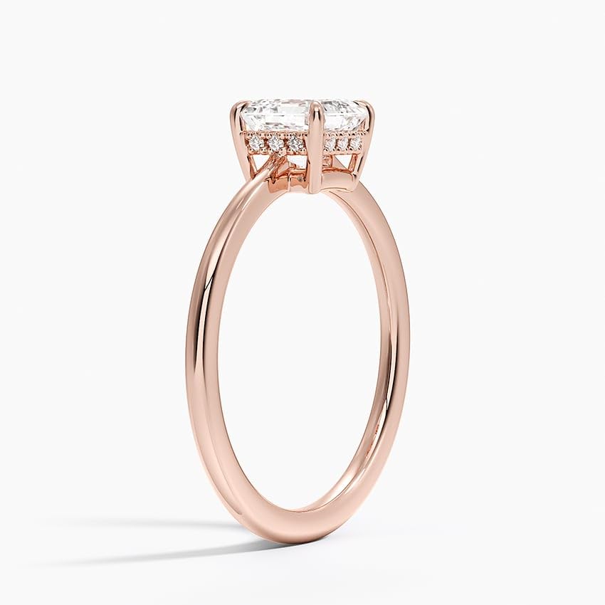 Solitaire 1 CT Asscher Cut Lab Grown Diamond Engagement Ring - view 7