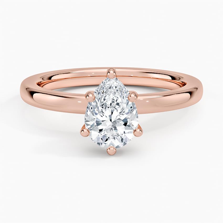 Hidden Halo 1 CT Pear Cut Lab Grown Diamond Engagement Ring - view 6
