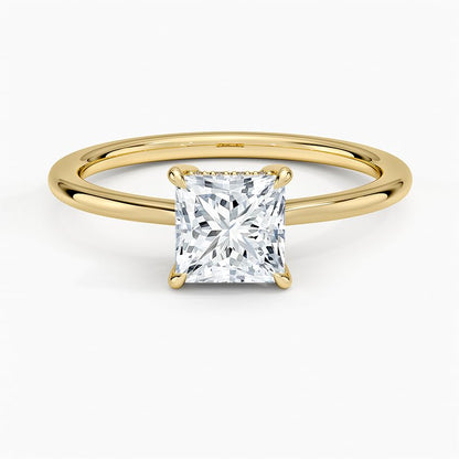 Solitaire 1 CT Princess Cut Lab Grown Diamond Engagement Ring - view 6
