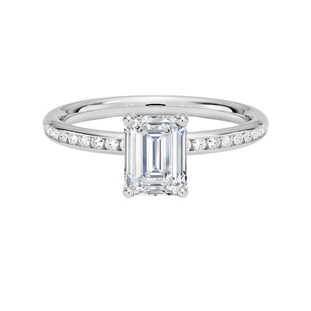 1 CT Emerald Cut Lab Grown Diamond Engagement Ring - view 1