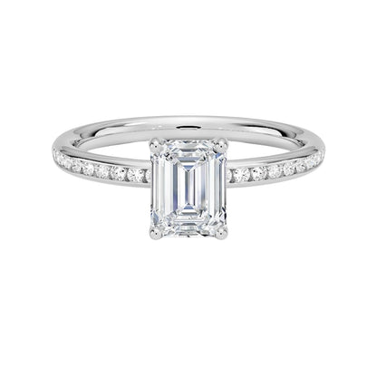 1 CT Emerald Cut Lab Grown Diamond Engagement Ring - view 1