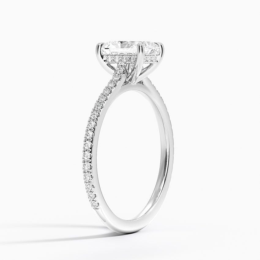 Solitaire 1 CT Radiant Cut Lab Grown Diamond Engagement Ring - view 2