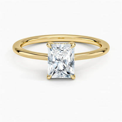 Hidden Halo 1 CT Radiant Cut Lab Grown Diamond Engagement Ring - view 6