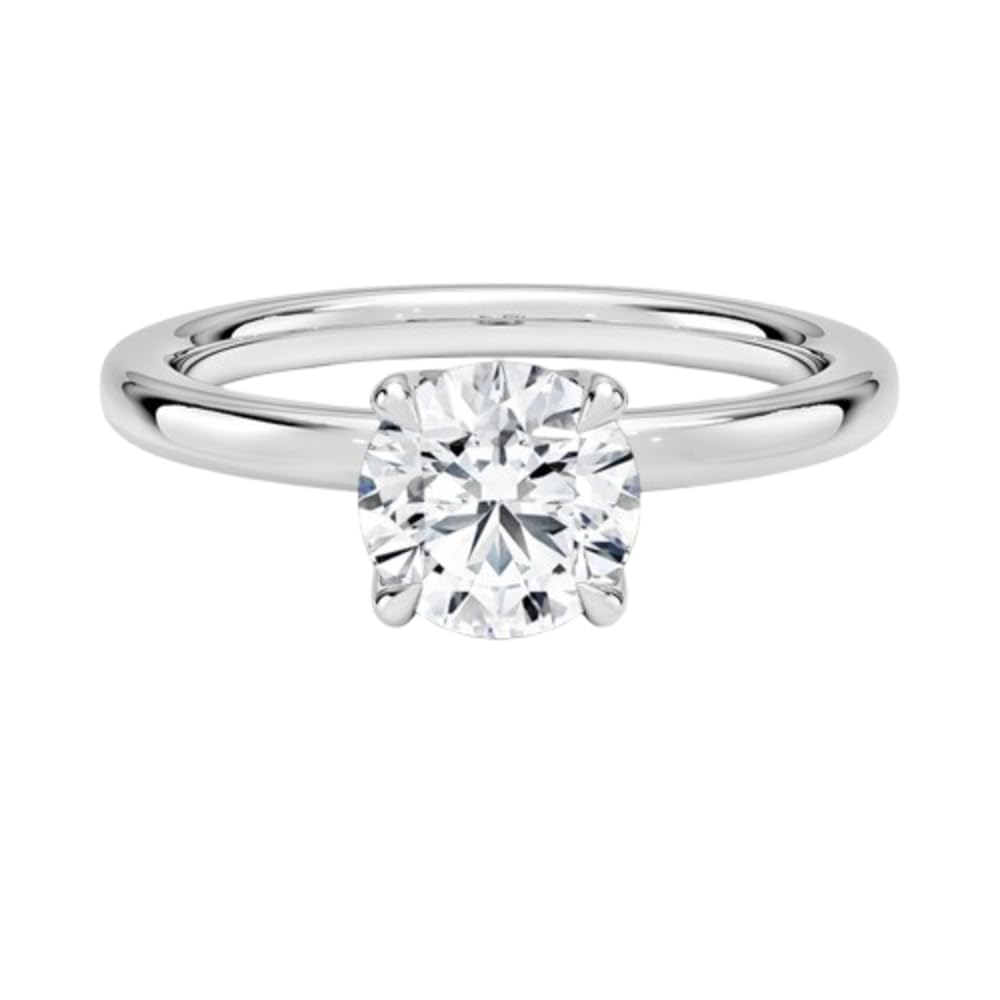 Solitaire 1 CT Round Cut Lab Grown Diamond Ring - view 1