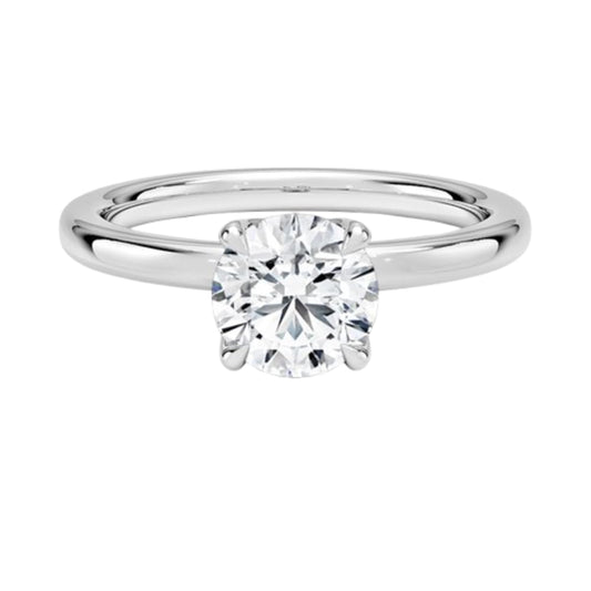 Solitaire 1 CT Round Cut Lab Grown Diamond Ring - view 1