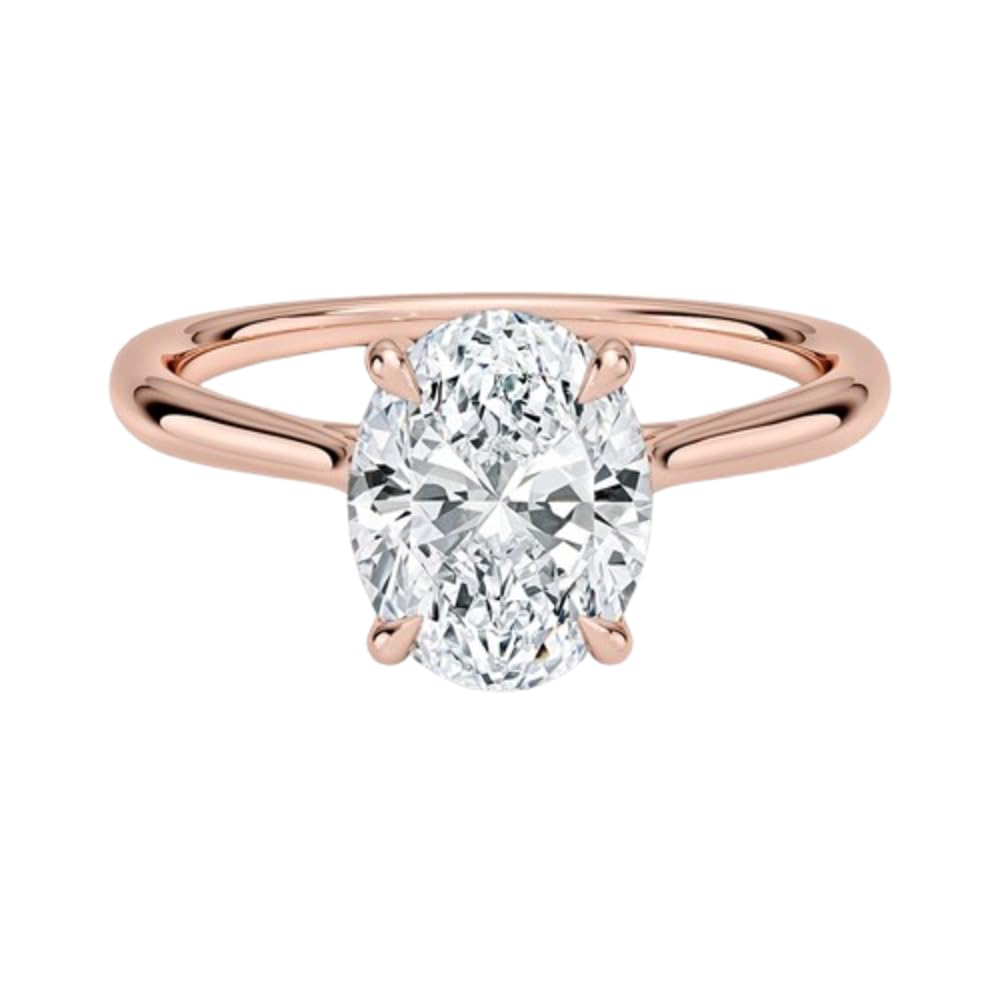 Solitaire 2 CT Oval Cut Lab Grown Diamond Ring - view 1