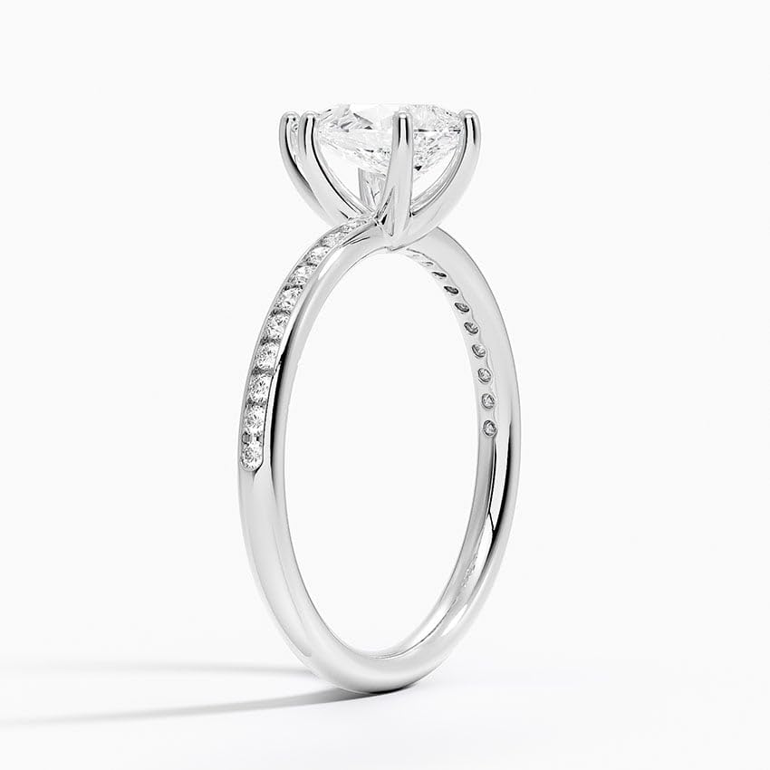 Solitaire 1 CT Pear Cut Lab Grown Diamond Ring - view 7