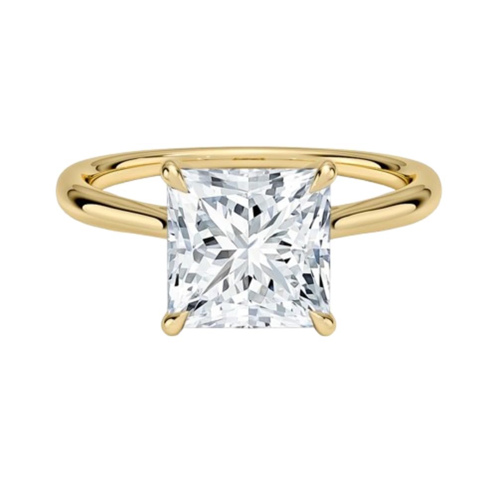 2 CT Princess Cut Lab Grown Diamond Engagement Ring - view 4