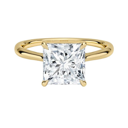 2 CT Princess Cut Lab Grown Diamond Engagement Ring - view 4