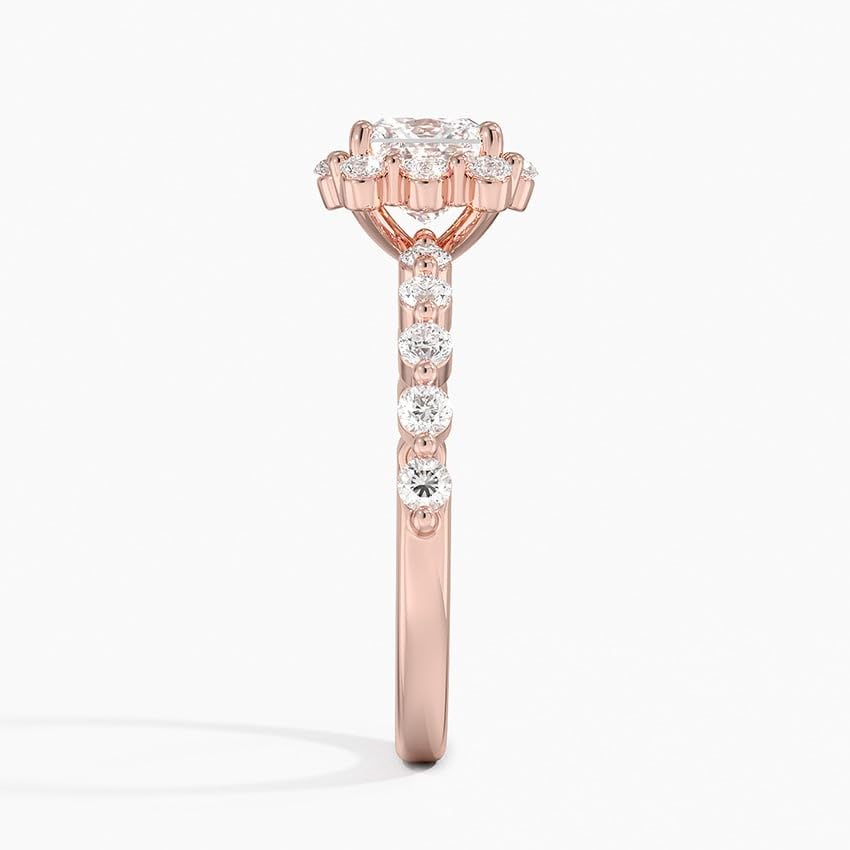 Halo 1 CT Princess Cut Lab Grown Diamond Engagement Ring