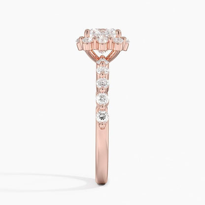 Halo 1 CT Princess Cut Lab Grown Diamond Engagement Ring