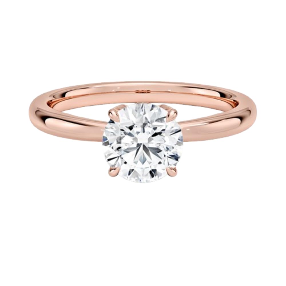 1 CT Round Cut Lab Grown Diamond Engagement Ring - view 6