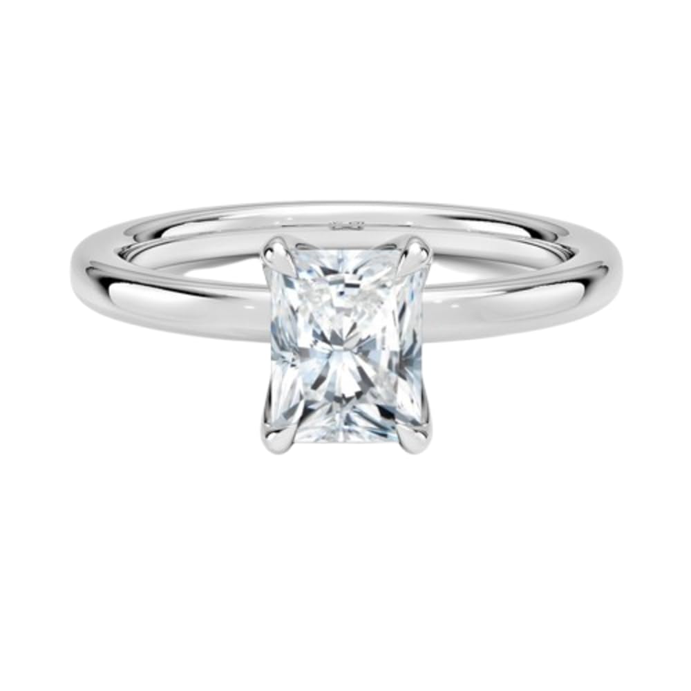 Solitaire 1 CT Radiant Cut Lab Grown Diamond Ring - view 1