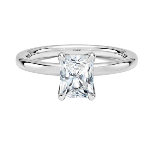 Solitaire 1 CT Radiant Cut Lab Grown Diamond Ring - view 1
