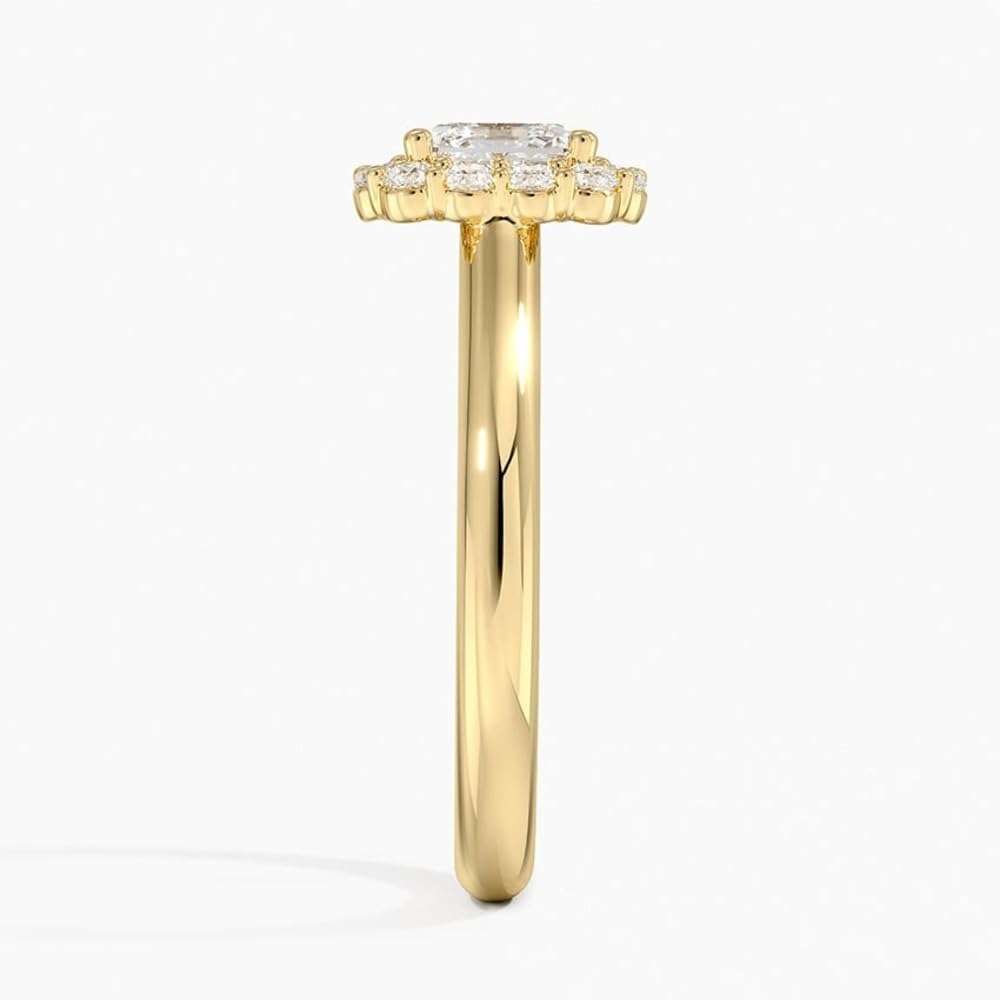1 CT Asscher Cut Lab Grown Diamond Engagement Ring - view 3
