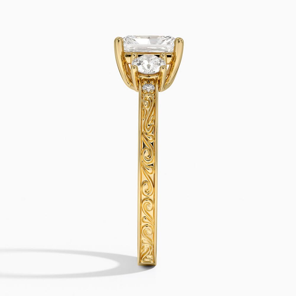 Solitaire 1 CT Radiant Cut Lab Grown Diamond Engagement Ring - view 7