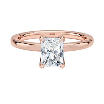 Solitaire 1 CT Radiant Cut Lab Grown Diamond Ring - view 6