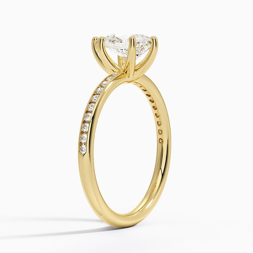 Solitaire 1 CT Pear Cut Lab Grown Diamond Ring - view 2