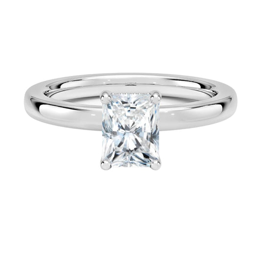 Hidden Halo 1 CT Radiant Cut Lab Grown Diamond Engagement Ring - view 1