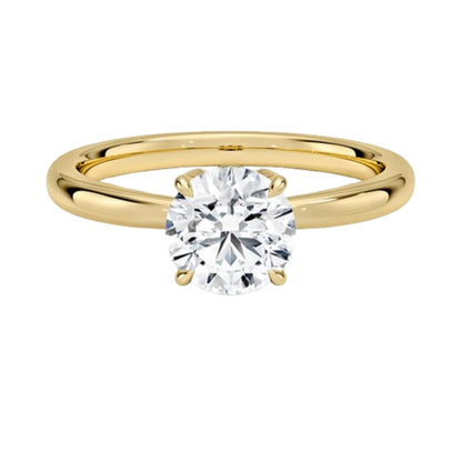1 CT Round Cut Lab Grown Diamond Engagement Ring - view 1