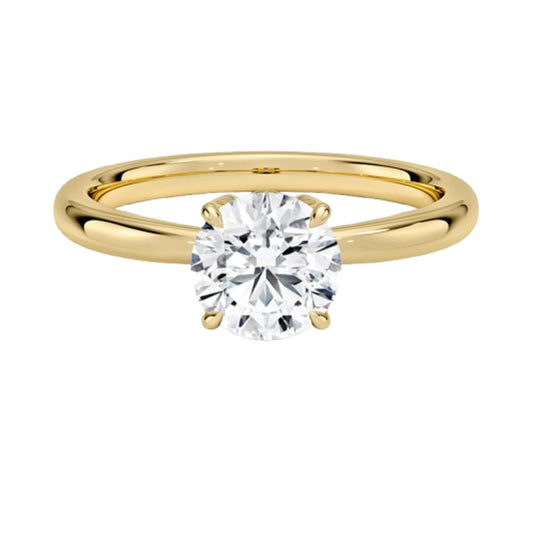 1 CT Round Cut Lab Grown Diamond Engagement Ring - view 1