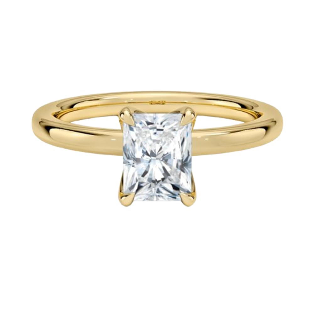 Solitaire 1 CT Radiant Cut Lab Grown Diamond Ring - view 4