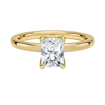 Solitaire 1 CT Radiant Cut Lab Grown Diamond Ring - view 4