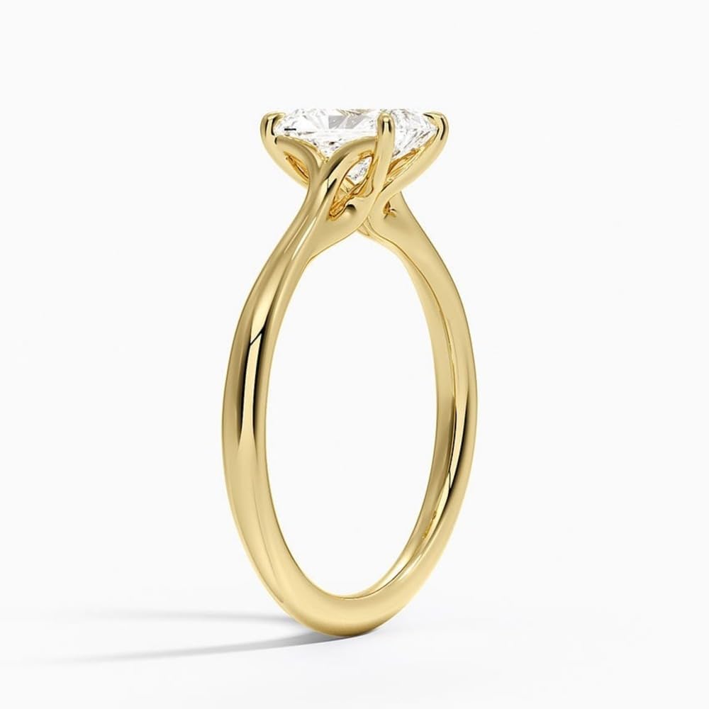 Solitaire 1 CT Radiant Cut Lab Grown Diamond Ring - view 2