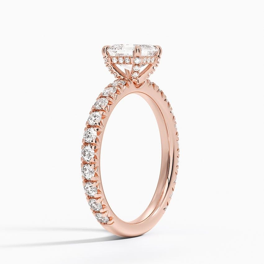 Solitaire 1 CT Asscher Cut Lab Grown Diamond Engagement Ring - view 5