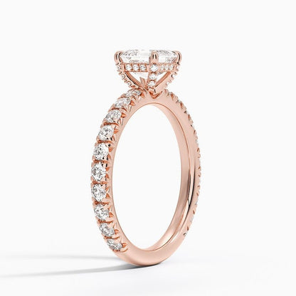 Solitaire 1 CT Asscher Cut Lab Grown Diamond Engagement Ring - view 5